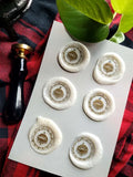 Fang Wax Seal Handmade Sticker Gallery Sheet- Pack of 6