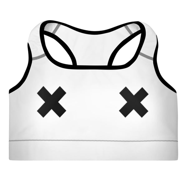 X Marks the Spot Padded Sports Bra (White) – Scry Designs